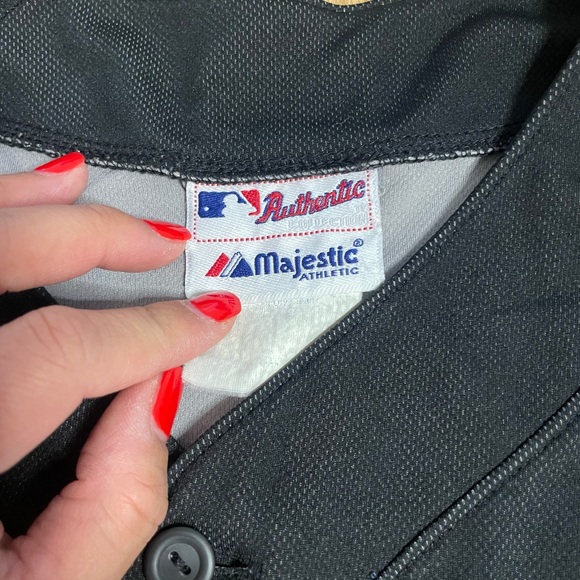 VINTAGE Black and Orange San Francisco Giants Baseball Jersey Authentic - Picture 3 of 7